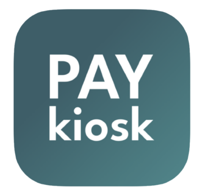 logo-paykiosk Une icône carrée bleu sarcelle aux coins arrondis affiche les mots « PAY kiosk » en lettres blanches en gras.